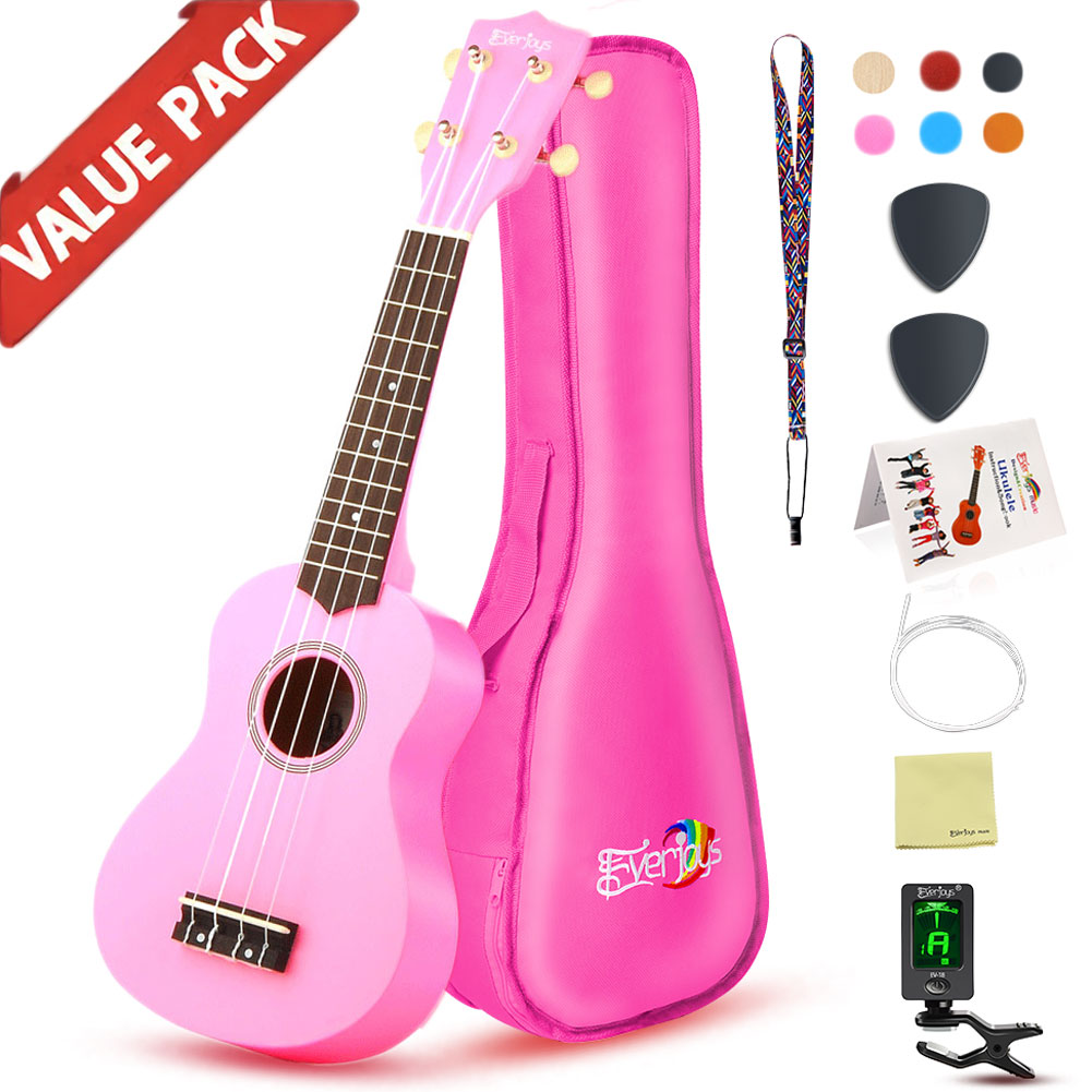 Sopraanon Ukulele-aloittelijapakkaus-21 tuumaa w / keikalla varustetun kappalekirjan digitaaliviritin